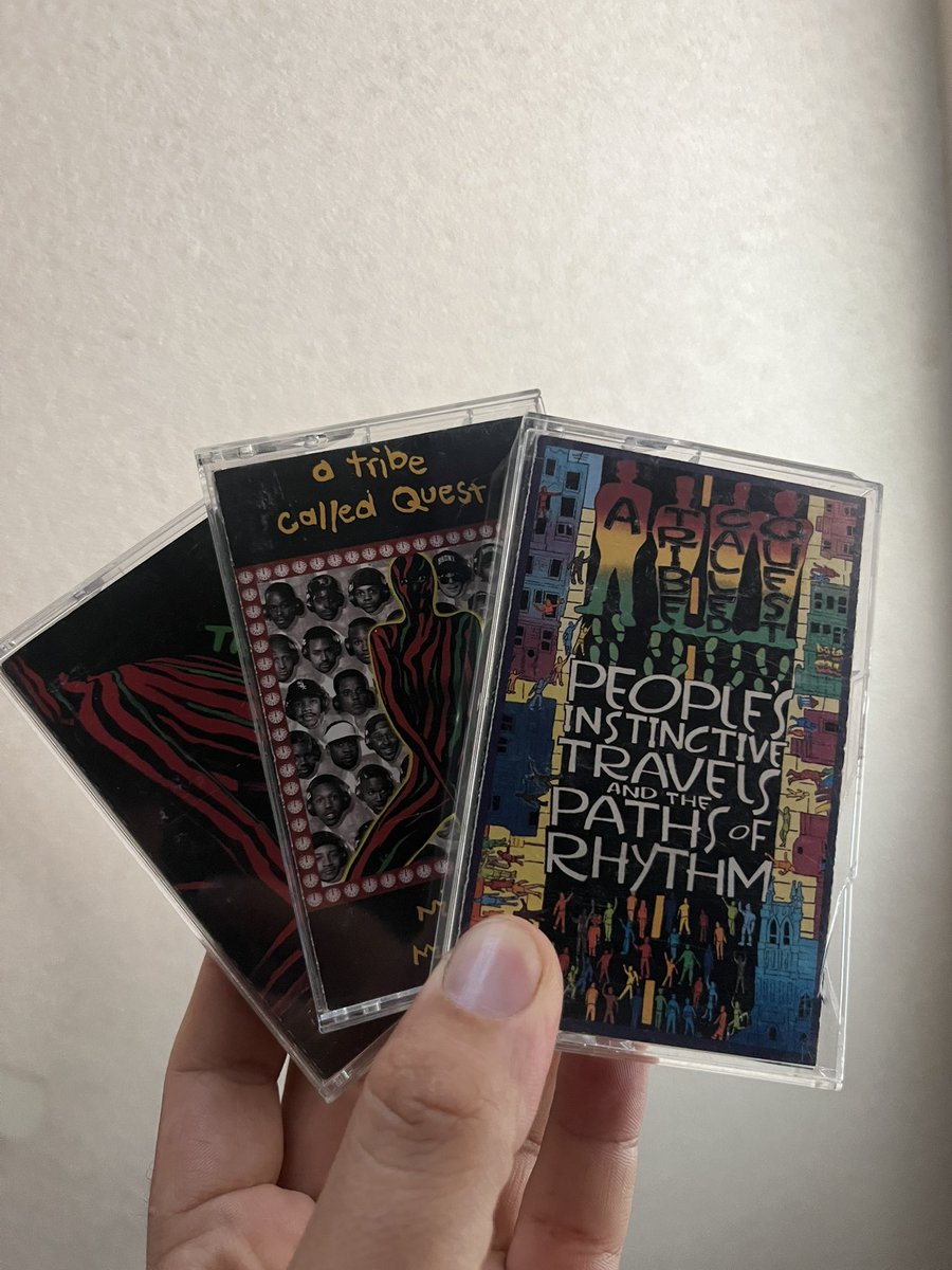 NATECEEZ's tweet image. Today I have completed my TRIBE cassette collection. Finishing with “Peoples Instinctive Travels And The Paths Of Rhythm” Tribe is many all time favorite rap group.