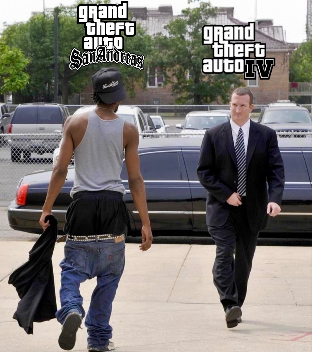 GTAVI_Countdown's tweet image. GTA San Andreas vs GTA 4