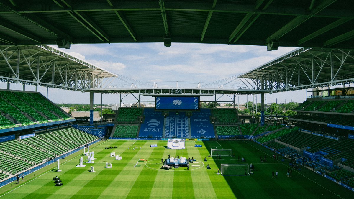 Q2Stadium's tweet image. Austin's Biggest Backyard is decked out and ready for the @MLS All-Star Skills Challenge! 💫