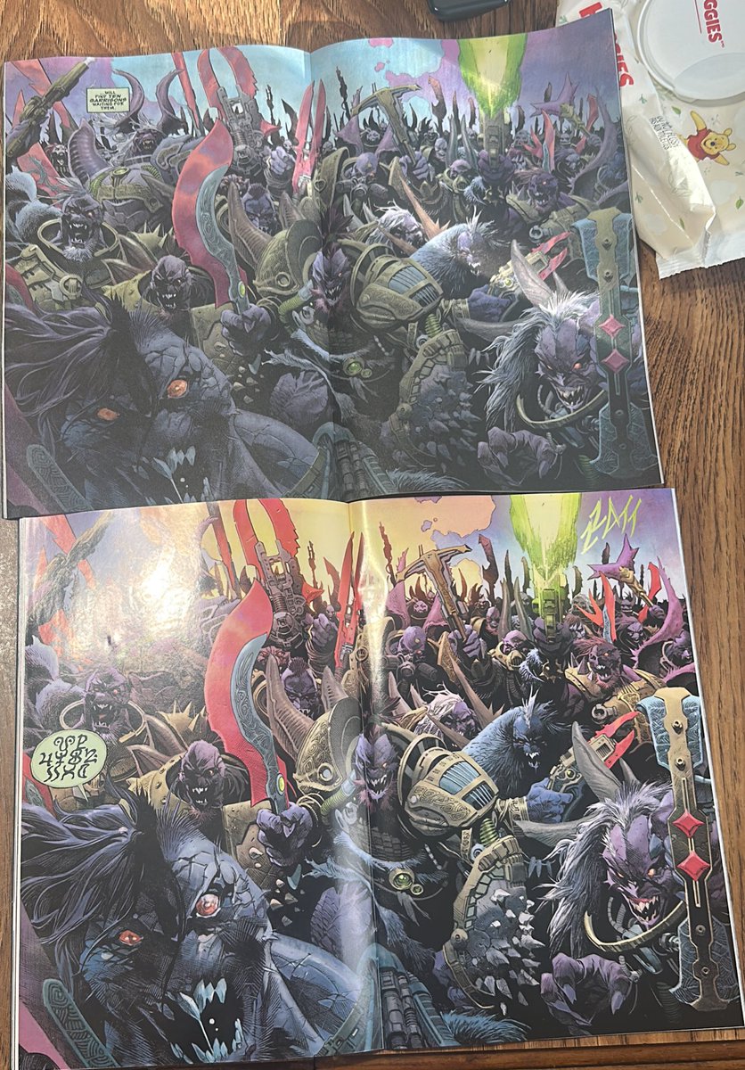 QueenKaylaleesi's tweet photo. Planet death issue 0 dps vs planet death issue 1 dps difference in newsprint and non newsprint please forgive the glare from the light I did my best to try to eliminate it  thoughts everyone ? #PlanetDeath https://t.co/ZdwCGrCgL4