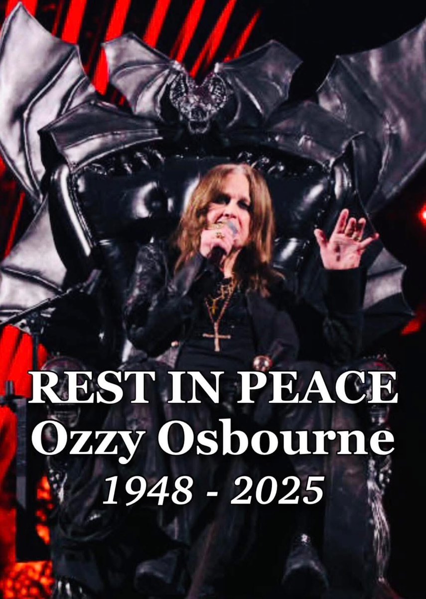 That concert was certainly a farewell! RIP Ozzy. Patrick devastated