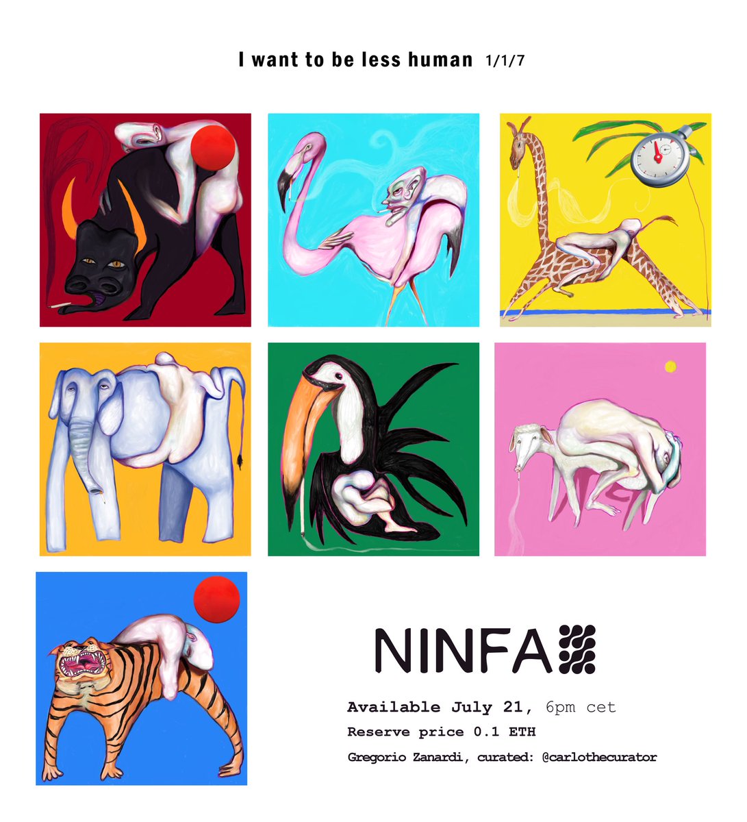 GregorioZanard's tweet image. Gn 👀@Ninfa_io 5/7 and one live auction
🔗 iwanttobelesshuman.ninfa.io