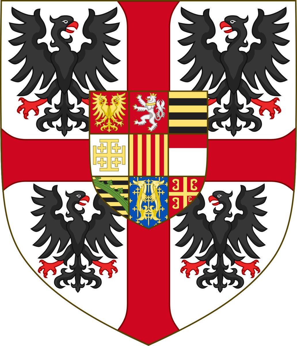 nonregemesse's tweet image. Arms of the Gonzaga Dukes of Mantua featuring an east Roman tetragrammatic cross