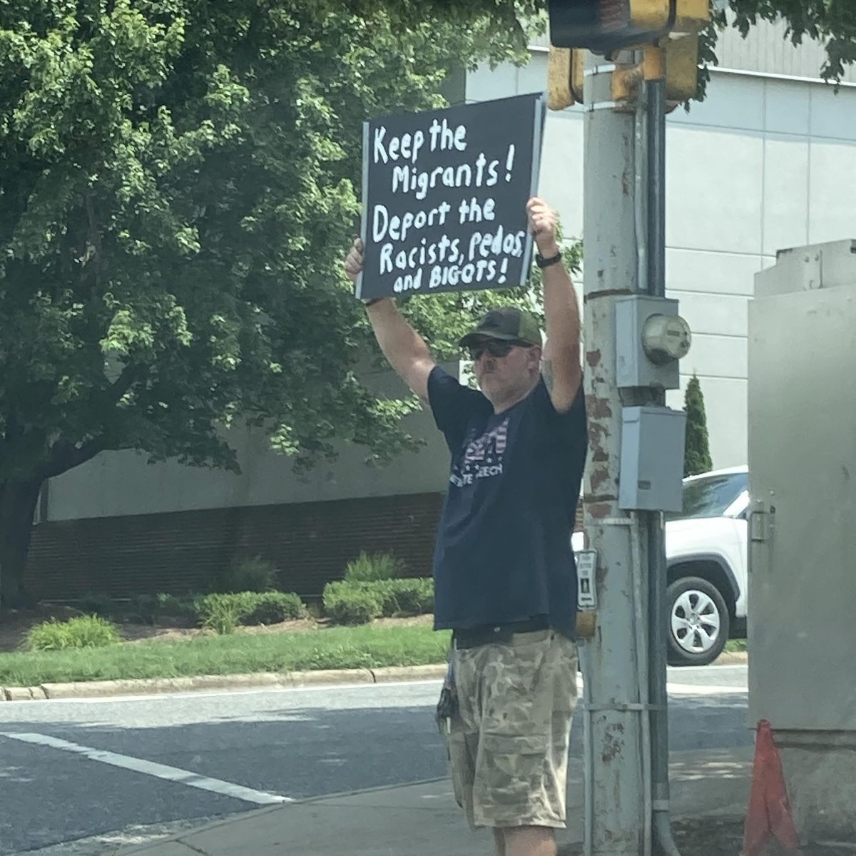 Would you say anything to this guy if you were walking by him? If so….spill that tea!