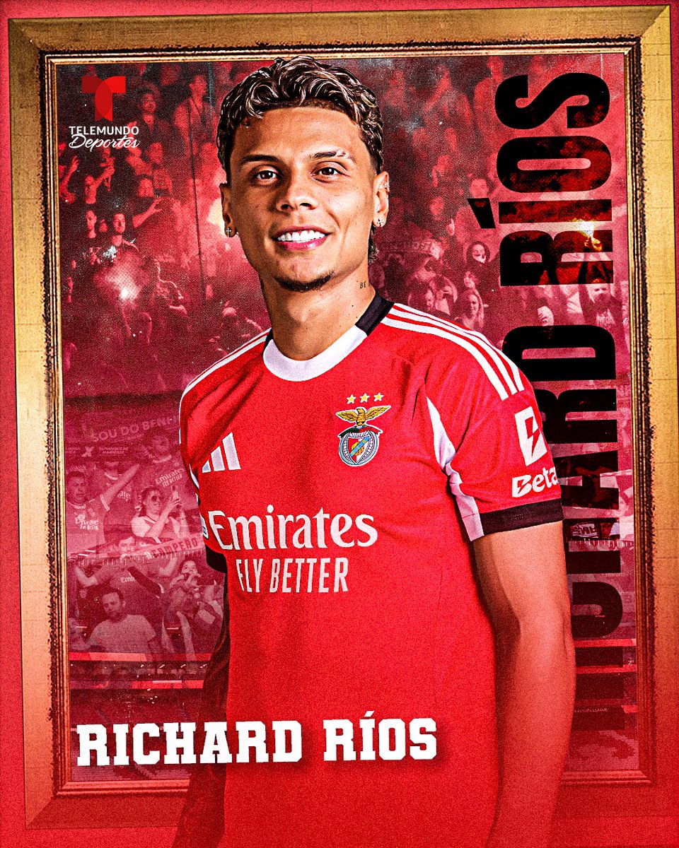 TelemundoSports's tweet image. ⚠️ ¡Es oficial! ¡Richard Ríos llega al Benfica!
El mediocampista colombiano de 25 años firmó hasta el 30 de junio de 2030 con el gigante de Portugal 🇵🇹
Le pagaron €27 MDE al Palmeiras 💵
Tiene una cláusula de rescisión de €100 MDE 🤯
¿El fichaje BOMBA del 2025 en Europa?
