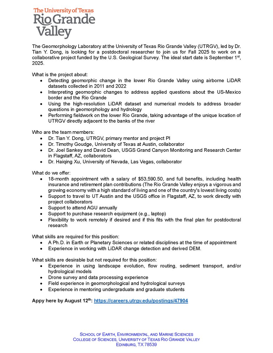 Tian Y. Dong, PhD (@tdgravel) on Twitter photo I am looking for a postdoc; see below for details. Come work with me, <a href="/timgoudge/">Tim Goudge</a>, Haiqing, Joel, and David I am looking for a postdoc; see below for details. Come work with me, <a href="/timgoudge/">Tim Goudge</a>, Haiqing, Joel, and David