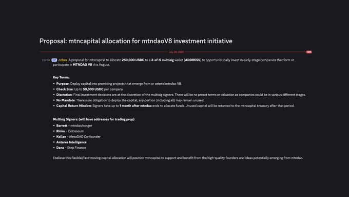 MtnDAO V8 투자 제안 이미지