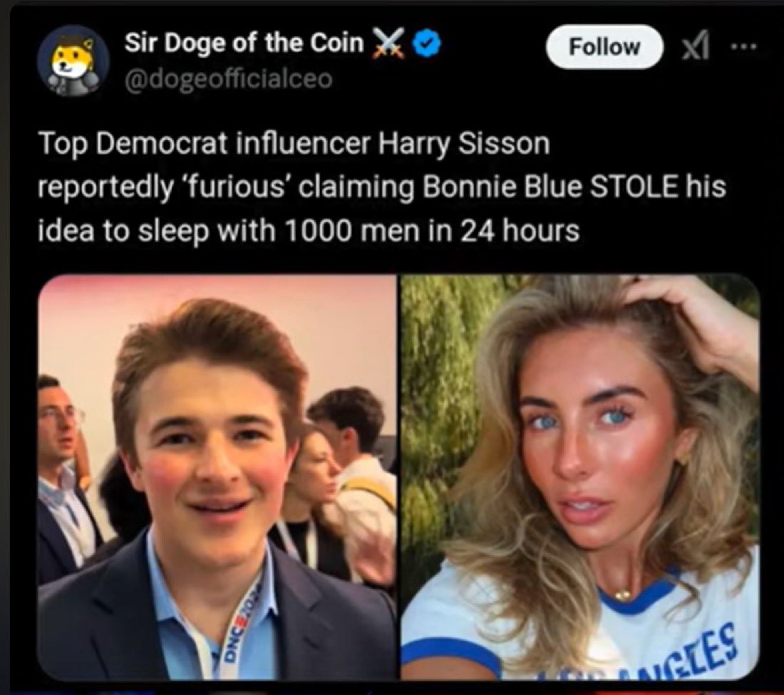LibTearCreator1's tweet image. QUESTION:
How does Harry Sisson have 350k followers and yet I’m stuck at 93k for over a month?
Is Harry Sisson cooler than me? 😭