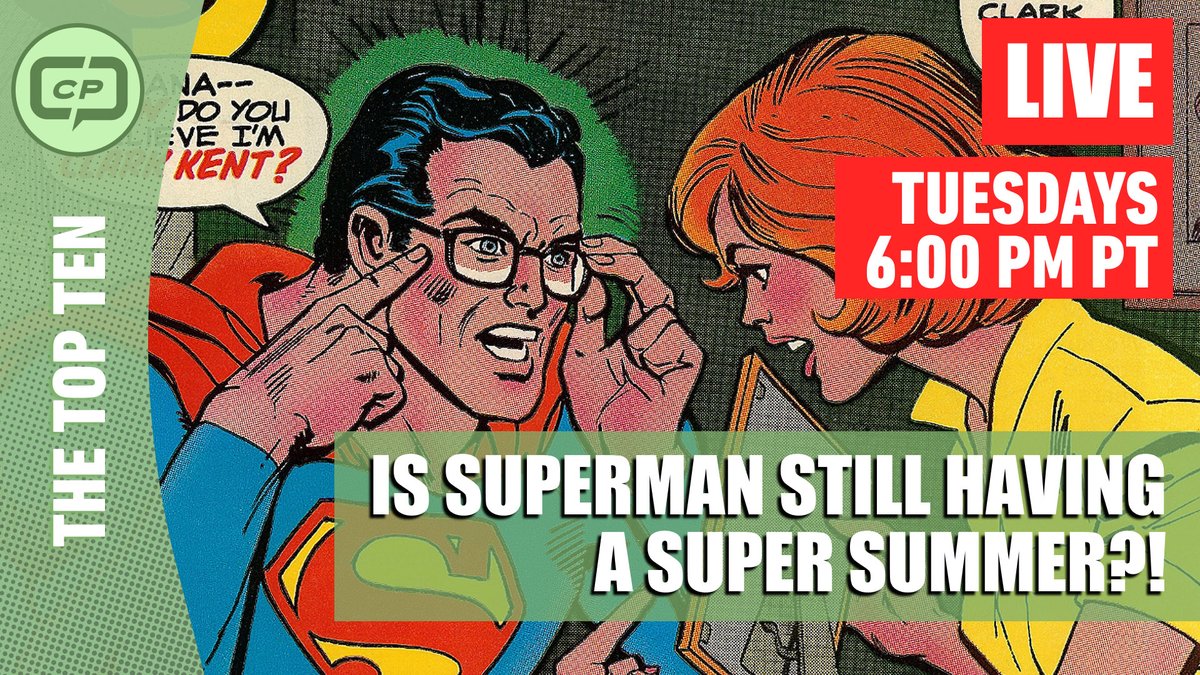 covrprice's tweet image. Tonight (07/22) on YouTube at 6pm PT it’s the CovrPrice TOP TEN SHOW! SUPERMAN is still flying but it’s not number one this week! Tune in live to get the aftermarket breakdown! #Comics
LINK: youtube.com/watch?v=KX79zP…