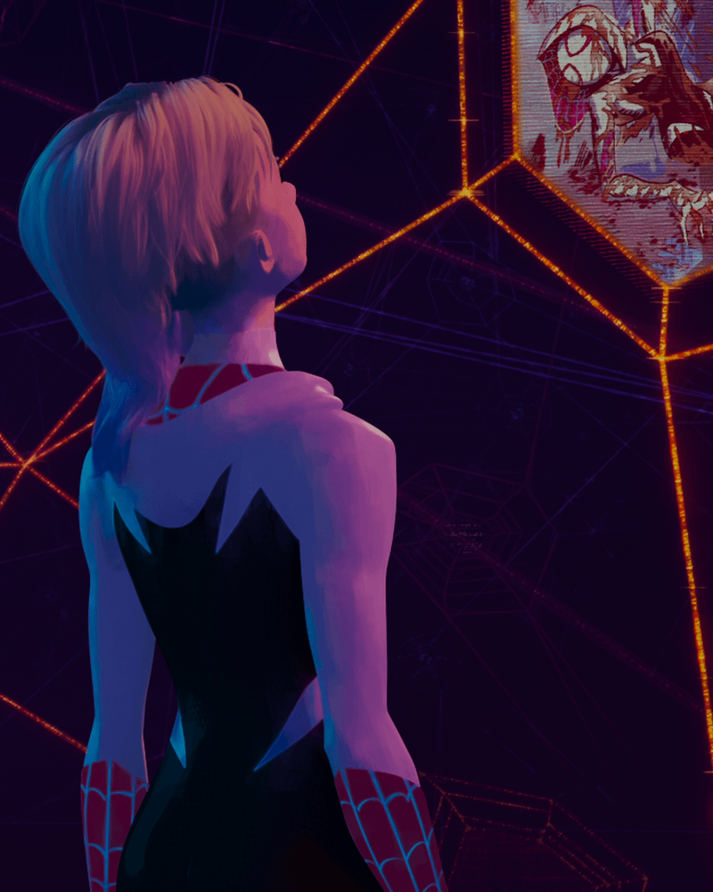 violet_cos's tweet photo. Hey guys imma take a couple months off cause I'm waiting for a cosplay to arrive. But I want to point out something. They snuck nudity into the spiderverse movie  😭  during Gwen's  cannon event we see her beaten up and we see her ripped suit, her nipple HELP
@SpiderVerse 😭😭 https://t.co/lqX7yCBNK5