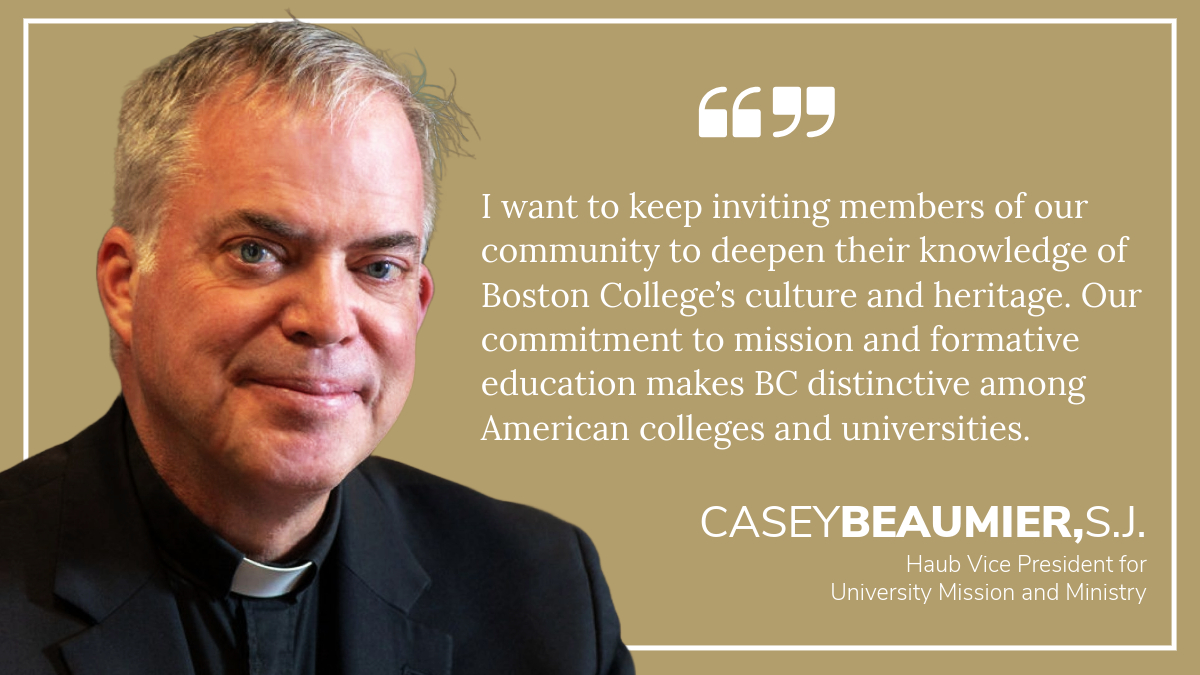 BostonCollege's tweet image. Vice President and University Secretary Casey C. Beaumier, S.J., was named Haub Vice President for University Mission and Ministry. on.bc.edu/BeaumierVPCamp…