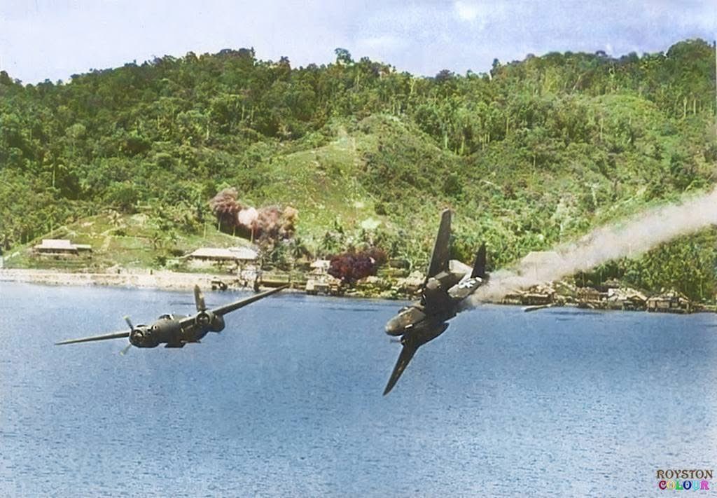 VoicesofWW2's tweet image. 22 July 1944
During an air attack on a Japanese seaplane base and barge landing at Kokas, Enga, Dutch New Guinea,
a Douglas A-20G-25-DO Havoc light attack bomber, serial number 43-9432, was hit by anti-aircraft gunfire and crashed into the sea.
The pilot, 1st Lieutenant James L.…