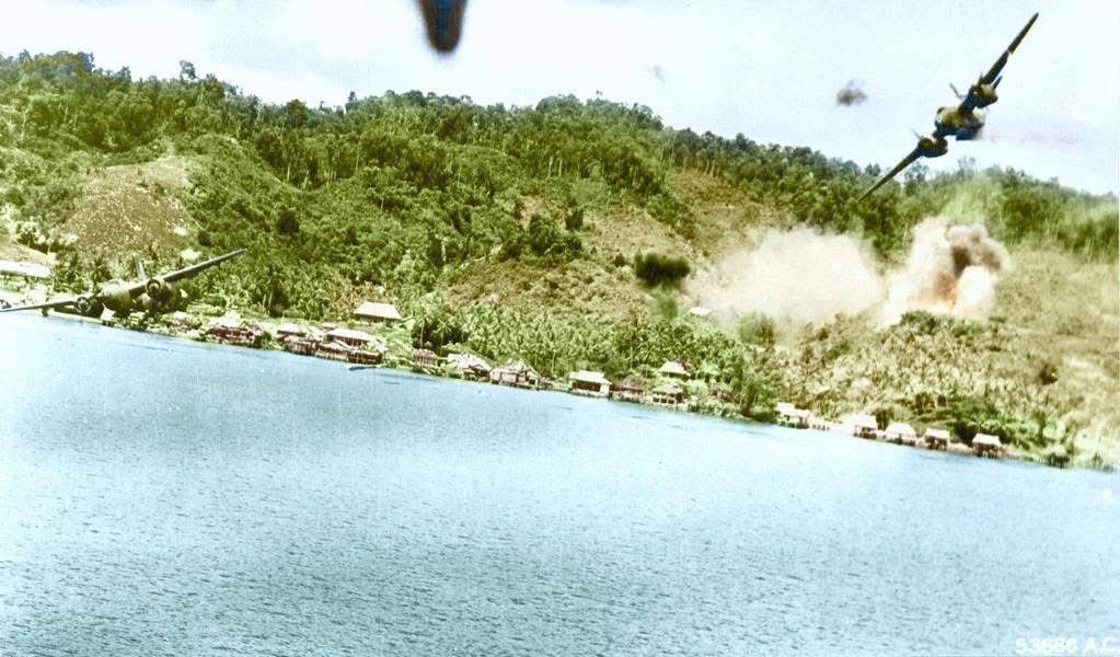 VoicesofWW2's tweet image. 22 July 1944
During an air attack on a Japanese seaplane base and barge landing at Kokas, Enga, Dutch New Guinea,
a Douglas A-20G-25-DO Havoc light attack bomber, serial number 43-9432, was hit by anti-aircraft gunfire and crashed into the sea.
The pilot, 1st Lieutenant James L.…