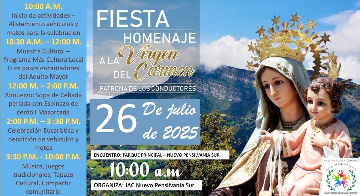 Los esperamos el próximo sábado 26 de julio 2025.🙏