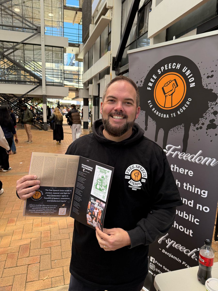 NZFreeSpeech's tweet image. Featured in Craccum for Re-Orientation week 👀
Fantastic to have our team on the University of Auckland and AUT campuses this week, engaging with keen students!
