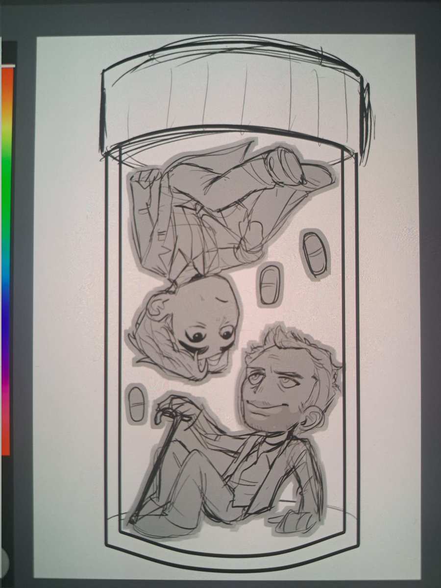 4lienbrainrot's tweet image. I'm sketching some shaker charms ideas and I'm trying to include most of the series I recently got back into.
So far we got: House MD, Outlast, Supernatural and Hannibal.
These are also fun practice for a more chibi style, I'm still trying to figure it out as I go ^^