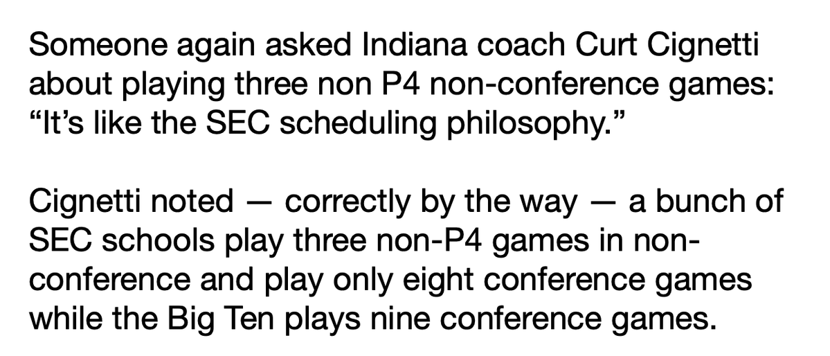 JeffRabjohns's tweet image. Indiana football coach Curt Cignetti, asked again about IU's non-conference schedule. #iufb