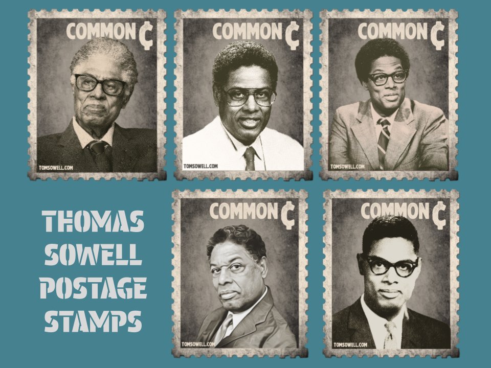 AlanWolan's tweet image. I was just at the Post Office sending out some Sowell post it note orders and I was reminded that the USPS has not yet issued official Thomas Sowell Postage Stamps.
Which is why I printed my own!
Order your sheet of 18 stamps here: etsy.com/listing/167790…