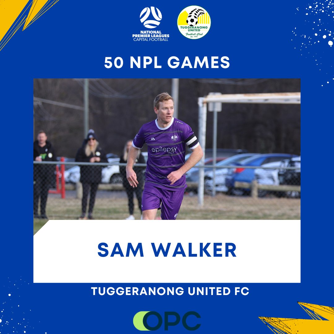 MILESTONE

Congratulations to Tuggeranong United's Sam Walker on having played 50 NPL games!

#GameOn #NPL25