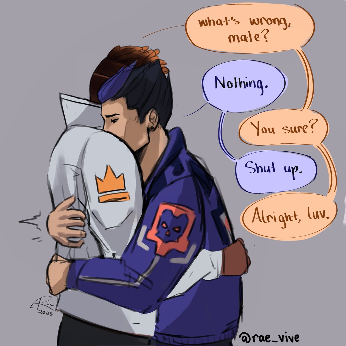 rae_vive's tweet image. Here is a yorunix hug for @YataDii :33 (sorry it's sad but he must suffer like I am &lt;/3) ANYWAYS I hope u like the hug sketch because i thoroughly enjoyed drawing it!! #yorunix #ValorantArt #VALORANTfanart