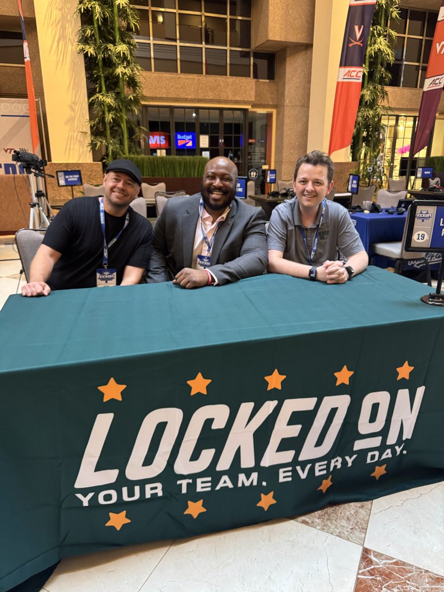 _JJ_Jackson_'s tweet image. Great first day of ACC Kickoff with @AlexDonno & @TGIF_Kenton for @LockedOnACC @LockedOnNetwork