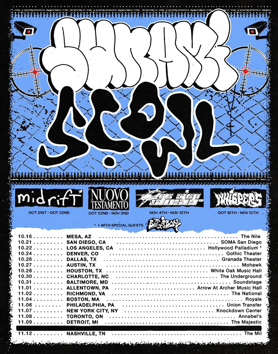 whispershc's tweet image. Hitting back on the road in October / November supporting our brother @SUNAMI408 🌊 and @Scowl40831 🌼
And more Friends on Select Date with
@onestepcloserwb , Nuovo Testamento , Midrift
Grab you tix and see you there….Bangkok Evilcore coming to you town!!