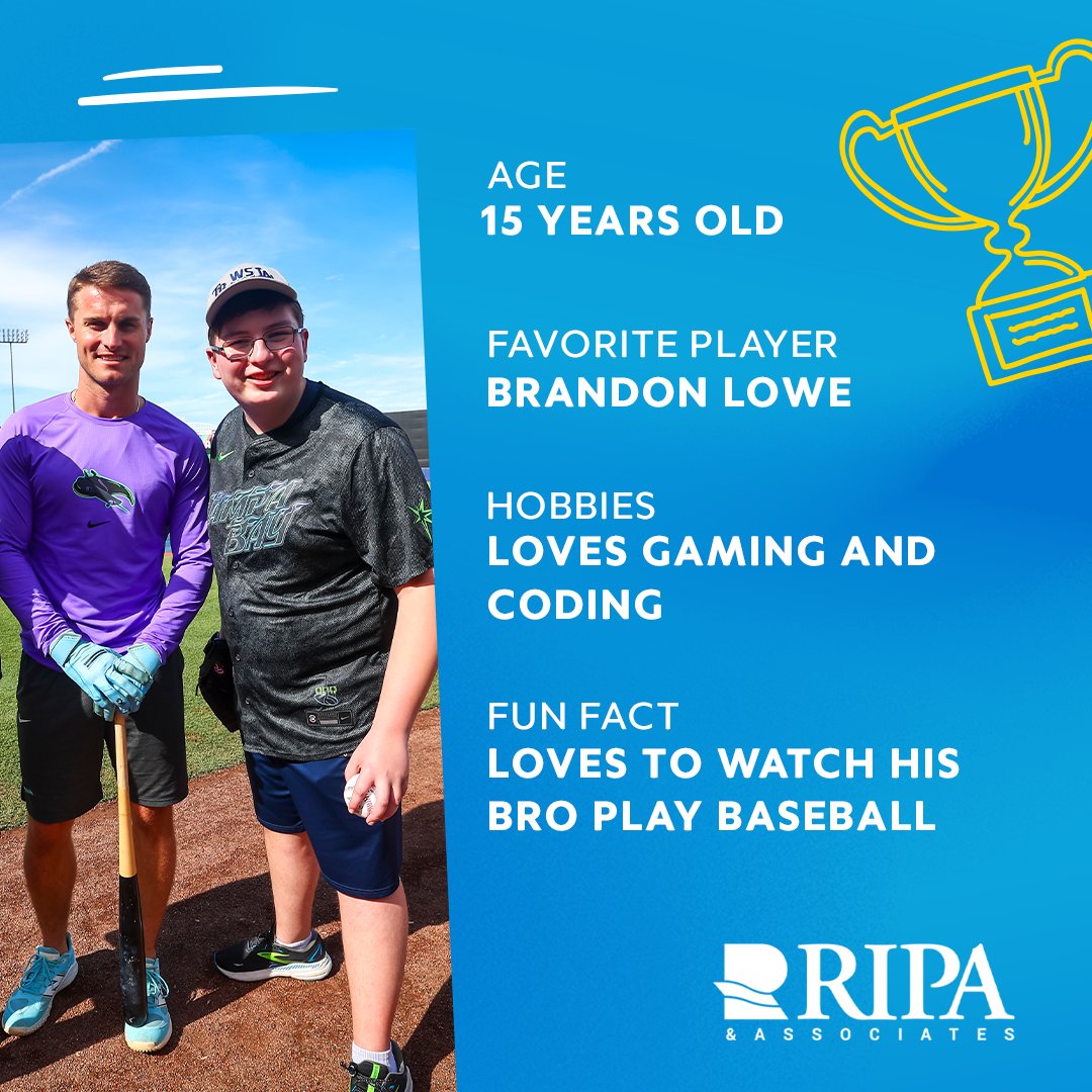 RaysBaseball's tweet image. Welcome to today鈥檚 Tuesday鈥檚 Champion, Michael!
From @makeawishsfla, Michael was diagnosed with Hodgkin lymphoma, but is now cancer-free. He joined our guys for BP and pre-game festivities! His favorite thing to do? Cheer on the Rays!