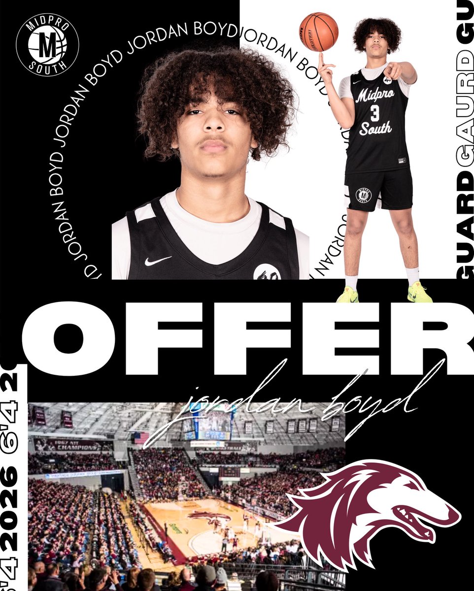 midprosouth's tweet image. 2026 | 6’4 | Guard Jordan Boyd @_jordanboydd has received an offer from Southern Illinois University - Carbondale (D1) #MidProFam