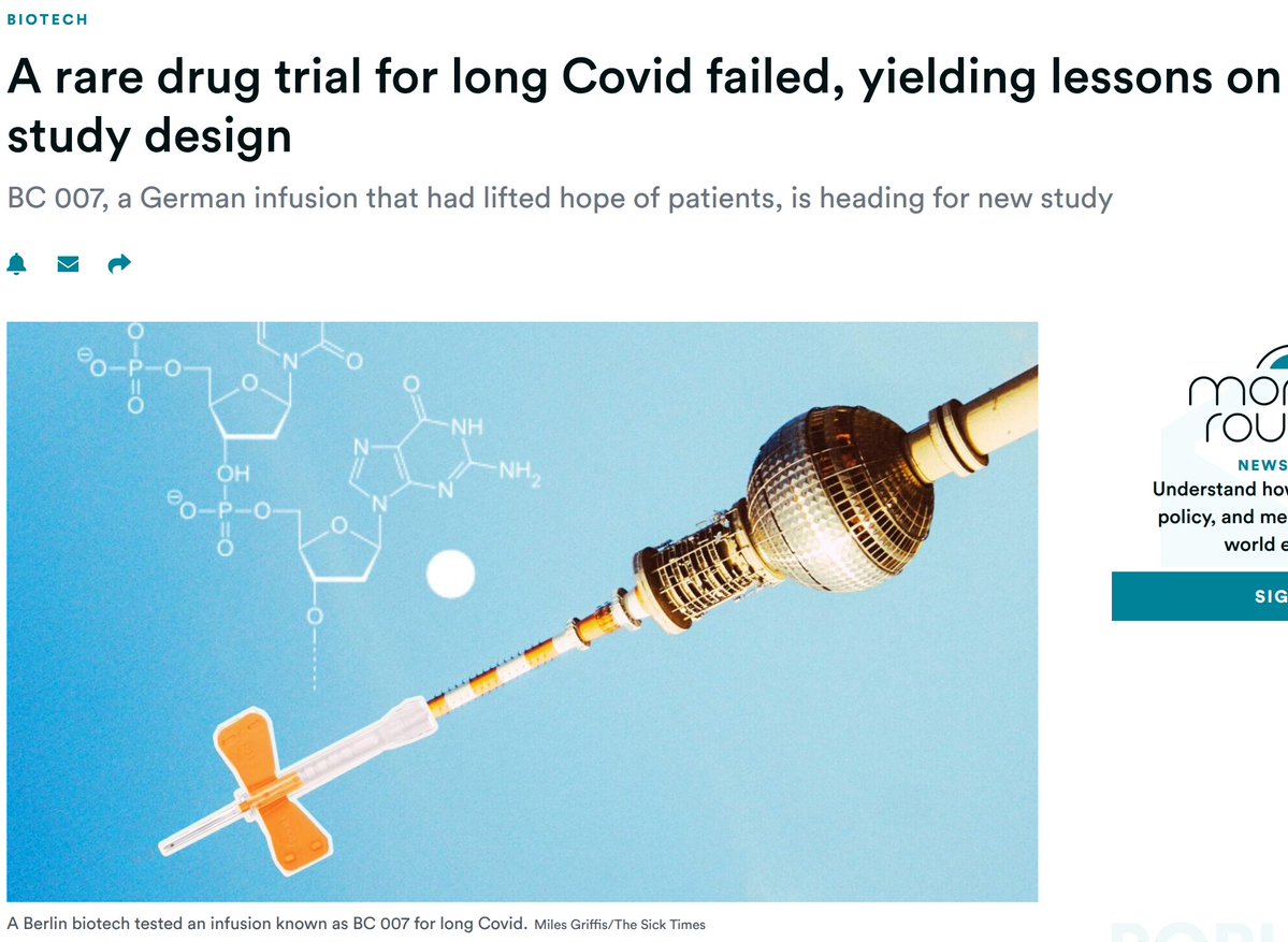moreisdifferent's tweet image. Interesting article in STAT about a Phase 2 #LongCOVID trial that failed. Issues w/ enrollment & measuring outcomes. A survey on fatigue is not enough.. A patient may go from couchbound to being able to cook, walk to work, etc but still feel fatigued... statnews.com/2025/07/22/lon…
