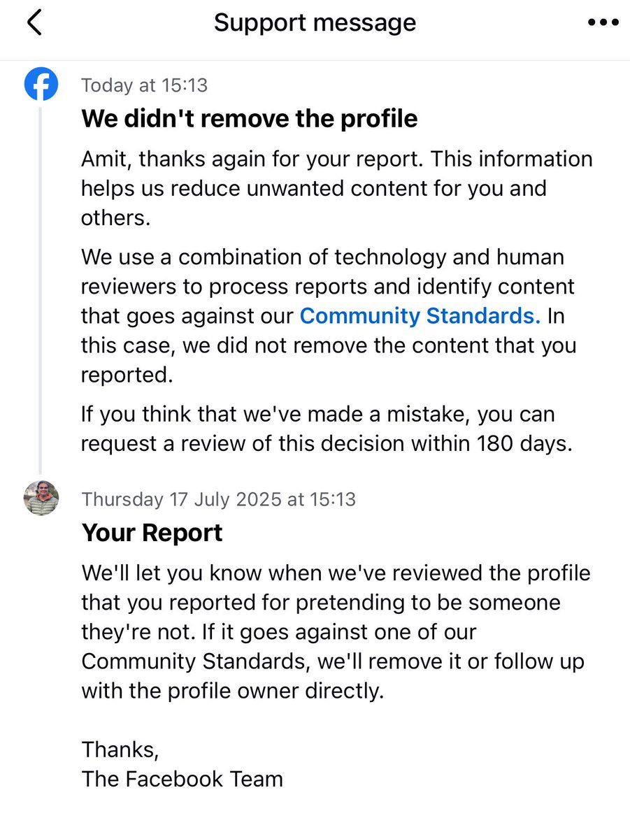 Dr Amit Sarwal 🇮🇳 🇦🇺 (@dramitsarwal) on Twitter photo Hey @Facebook, are you serious?
Someone created a fake profile using my photo, and you’ve refused to take it down. So anyone can impersonate me and you’ll do nothing? That’s not OK. Protect your users! <a href="/JitarthJai/">jitarth jai bharadwaj vs जितार्थ जय भारद्वाज</a> <a href="/Pallavi_Aus/">Pallavi Jain</a> Hey @Facebook, are you serious?
Someone created a fake profile using my photo, and you’ve refused to take it down. So anyone can impersonate me and you’ll do nothing? That’s not OK. Protect your users! <a href="/JitarthJai/">jitarth jai bharadwaj vs जितार्थ जय भारद्वाज</a> <a href="/Pallavi_Aus/">Pallavi Jain</a>
