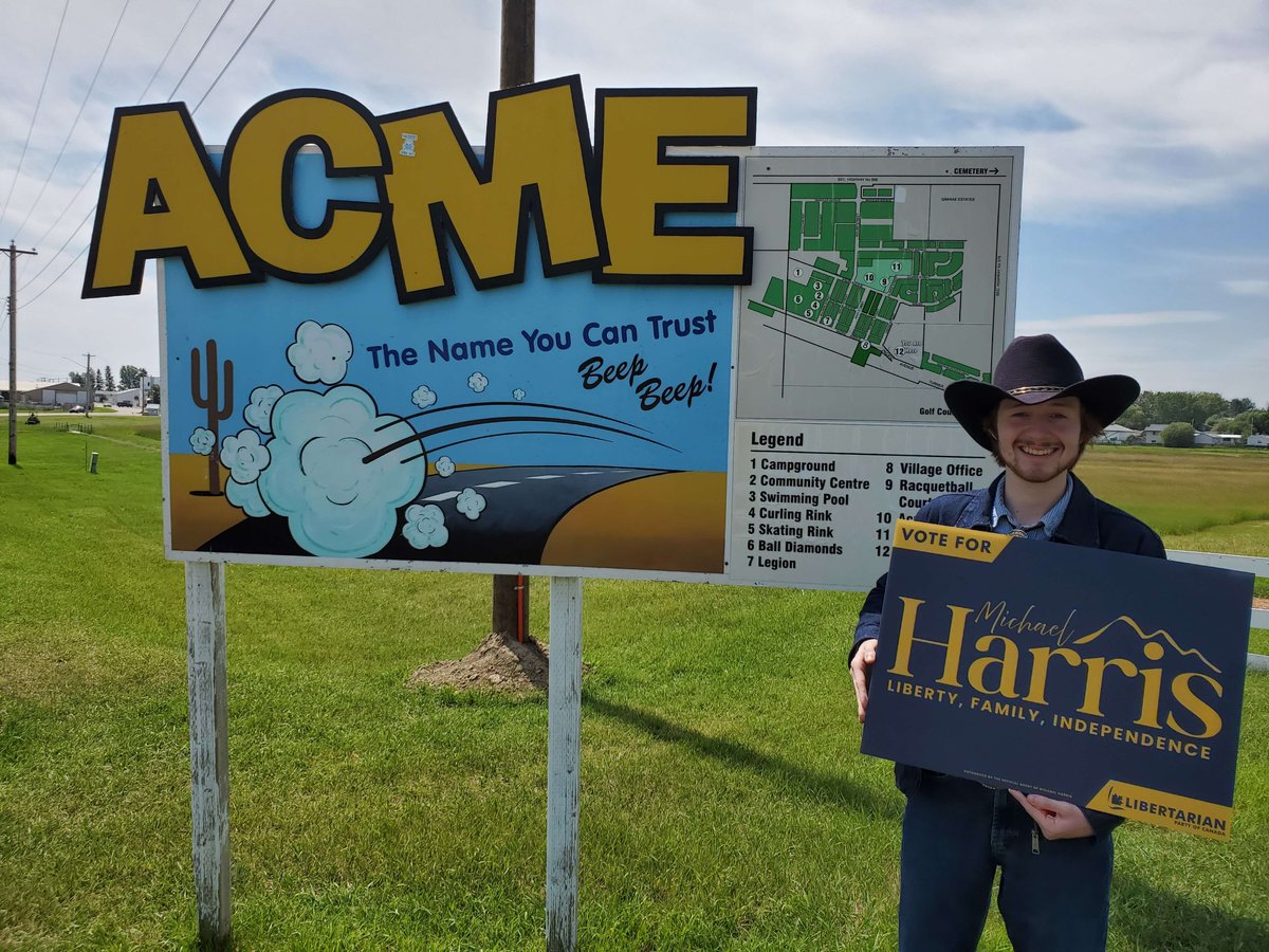 MH_For_MP's tweet image. "Michael Harris, the Libertarian Party candidate in the upcoming federal byelection for Battle River-Crowfoot, is calling out Pierre Poilievre in a new statement."
“He’s running to be Prime Minister. Battle River–Crowfoot is just a stepping stone for his national ambitions. That…
