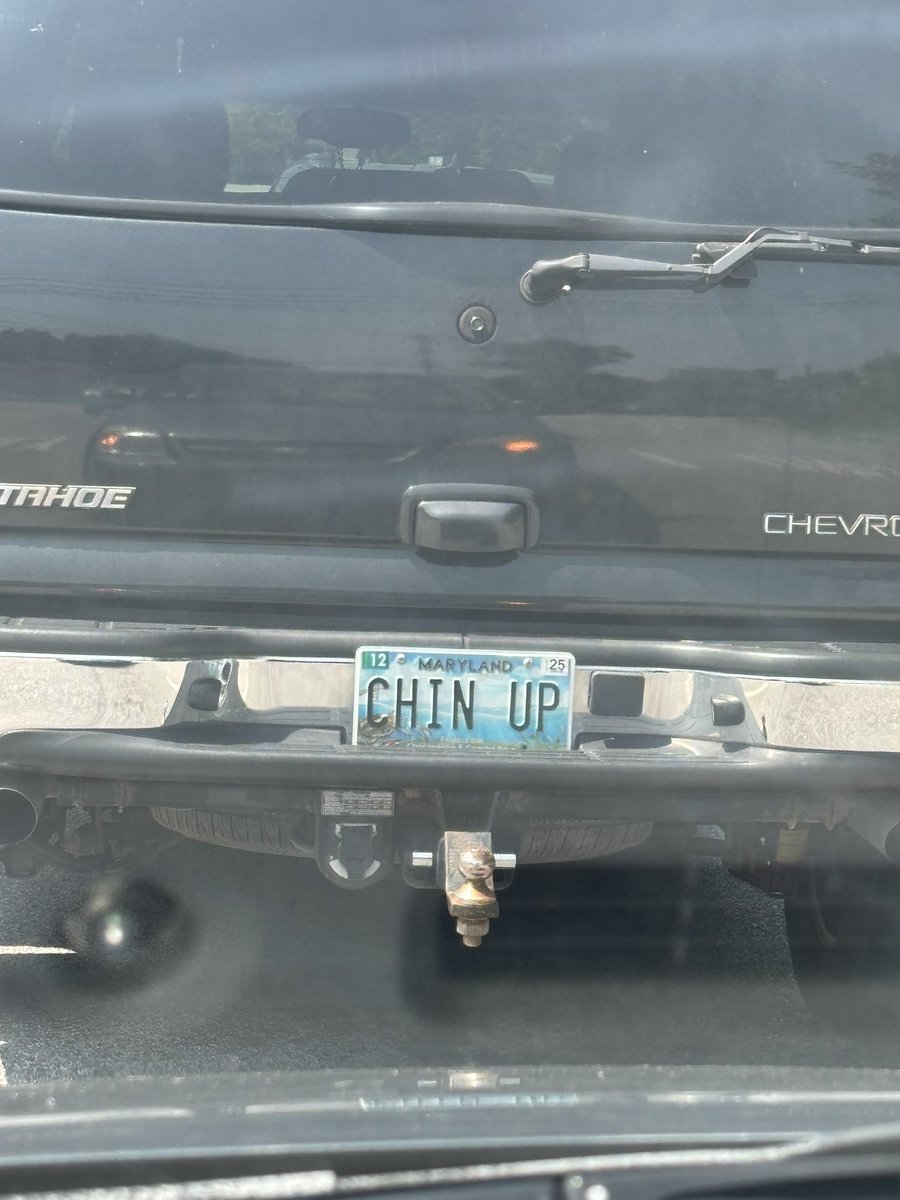 realellsworth's tweet image. This would be on the license plate of the car in front of me..