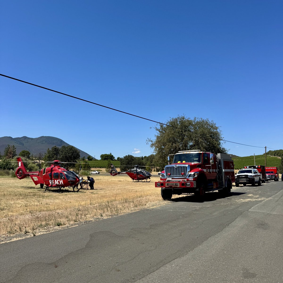 CALFIRELNU's tweet image. CAL FIRE and the South Lake County Fire Protection District assisted the Kelseyville Fire Protection District in a medical response Tuesday afternoon for a pair of victims that received burns in a boat fire off Konocti Bay Road in Kelseyville. South Lake County FPD Medic 6211…