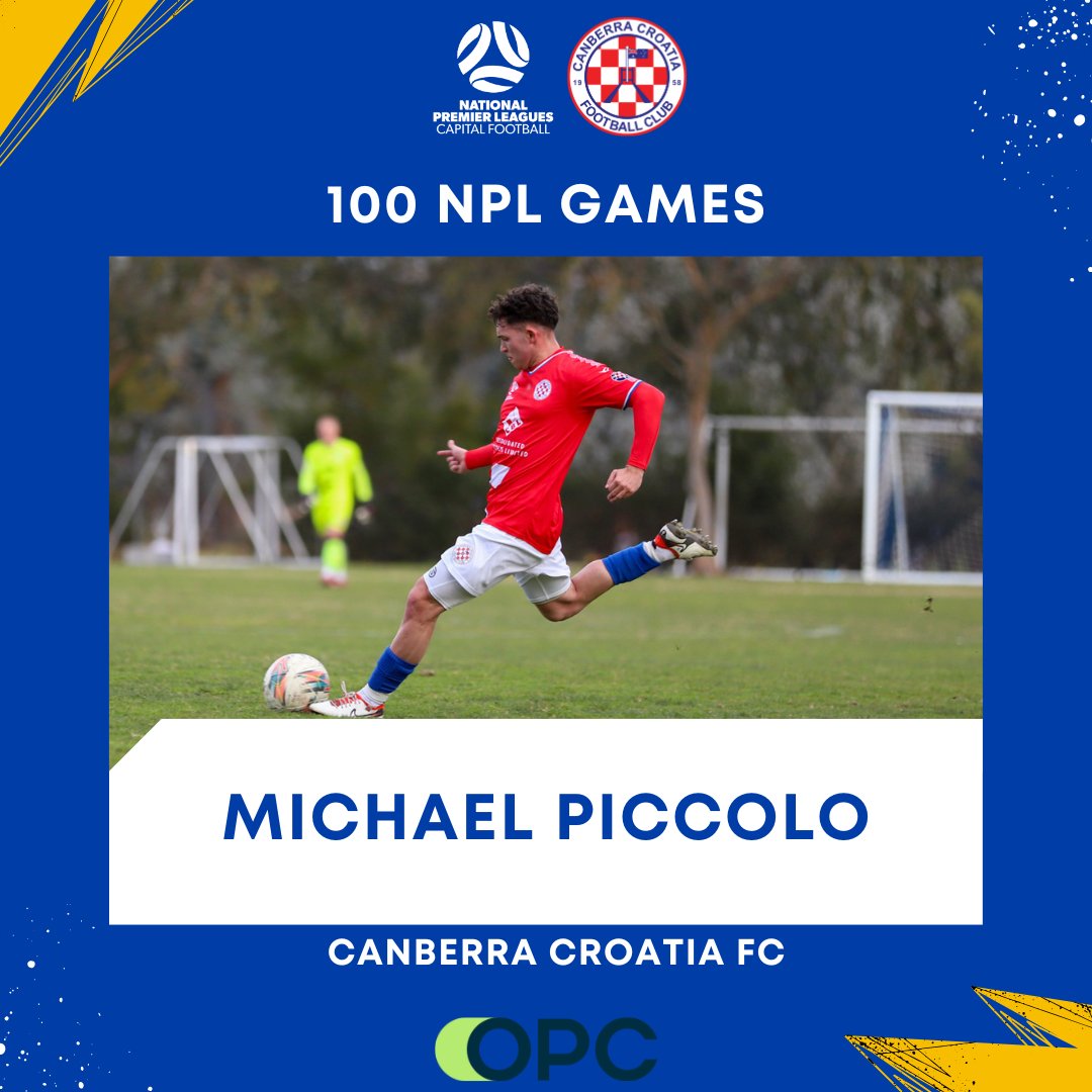MILESTONE

Congratulations to Canberra Croatia's Michael Piccolo on having played 100 NPL games!

#GameOn #NPL25