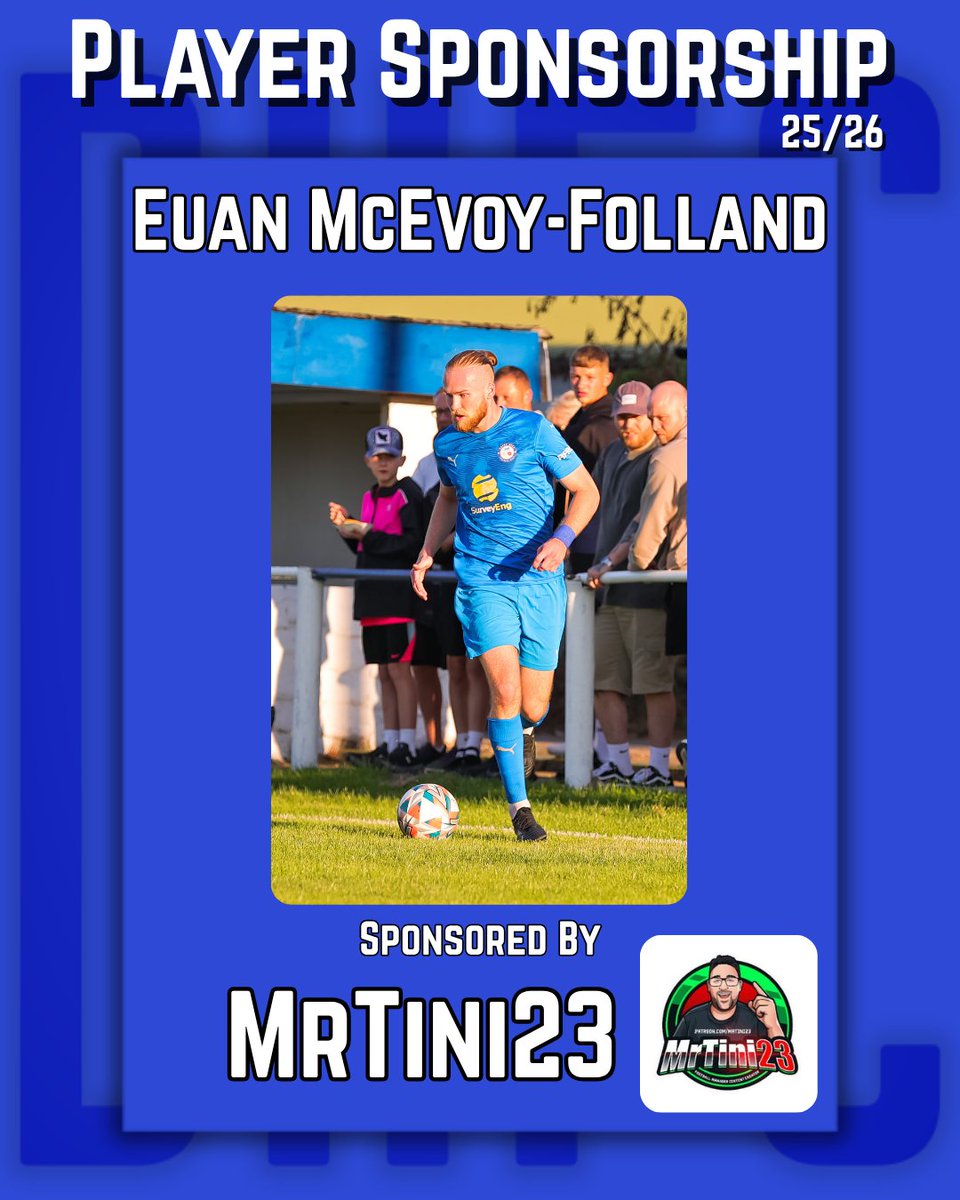OfficialDHFC's tweet image. Player Sponsor! 🤝
Striker Euan McEvoy-Folland will be sponsored by MrTini23 for the 25/26 season!
Thank you to @MrTini23 for the continued support.
#upthecutters
patreon.com/c/mrtini23
