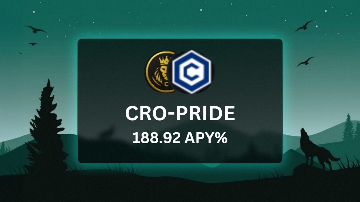 compoundrdotapp's tweet image. Vault of the day:

$CRO - $PRIDE 🦁

APY: 188.92% 👀

TVL: $487+ 💵

ENDS: 29th July 🗓️

Farm smarter on CompoundR 🧑‍🌾