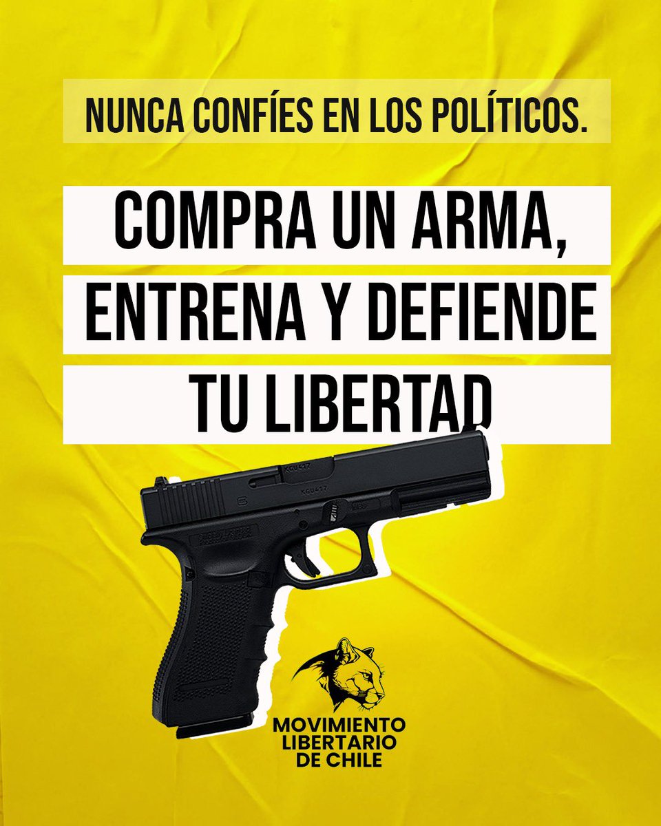 🔥ADQUIERE UN ARMA🔫, ENTRENA y DEFIENDE TU LIBERTAD🔥 ¡Contra todas las dictaduras💛🖤!

No hay libertad sin responsabilidad.
Y no hay responsabilidad sin la fuerza para defenderla.