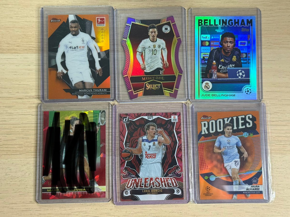 AGSoccerCards's tweet photo. #AGStacks 31
Thuram /25 $8, Ozil /149 $10, Jude SP $7, Luka /75 $12, Julian /25 Crease on the back $10 https://t.co/Ze6flWF5gl