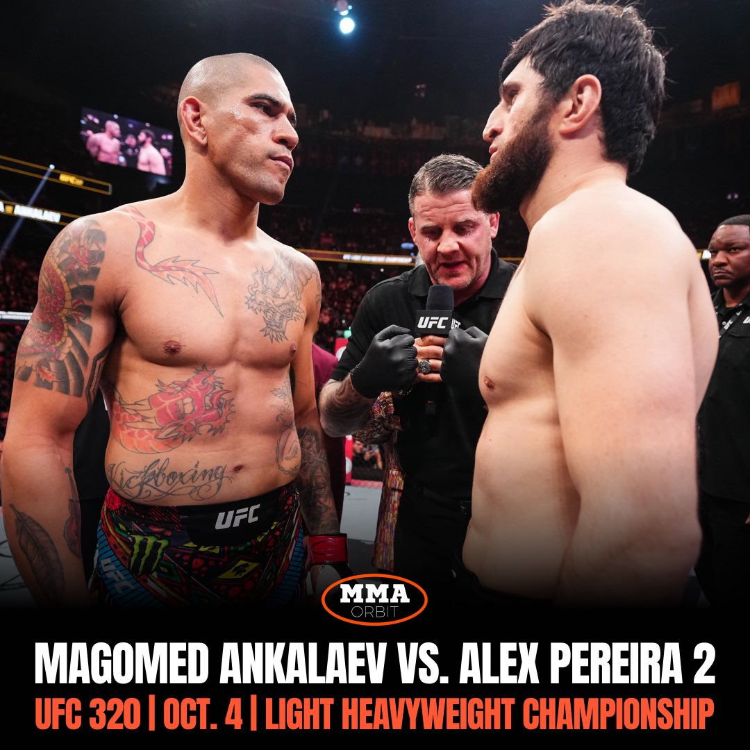 mma_orbit's tweet image. Magomed Ankalaev vs. Alex Pereira 2 set to headline #UFC320 on October 4
(@loganofford) 鉁嶏笍
READ HERE 馃憠 tinyurl.com/ankalex2