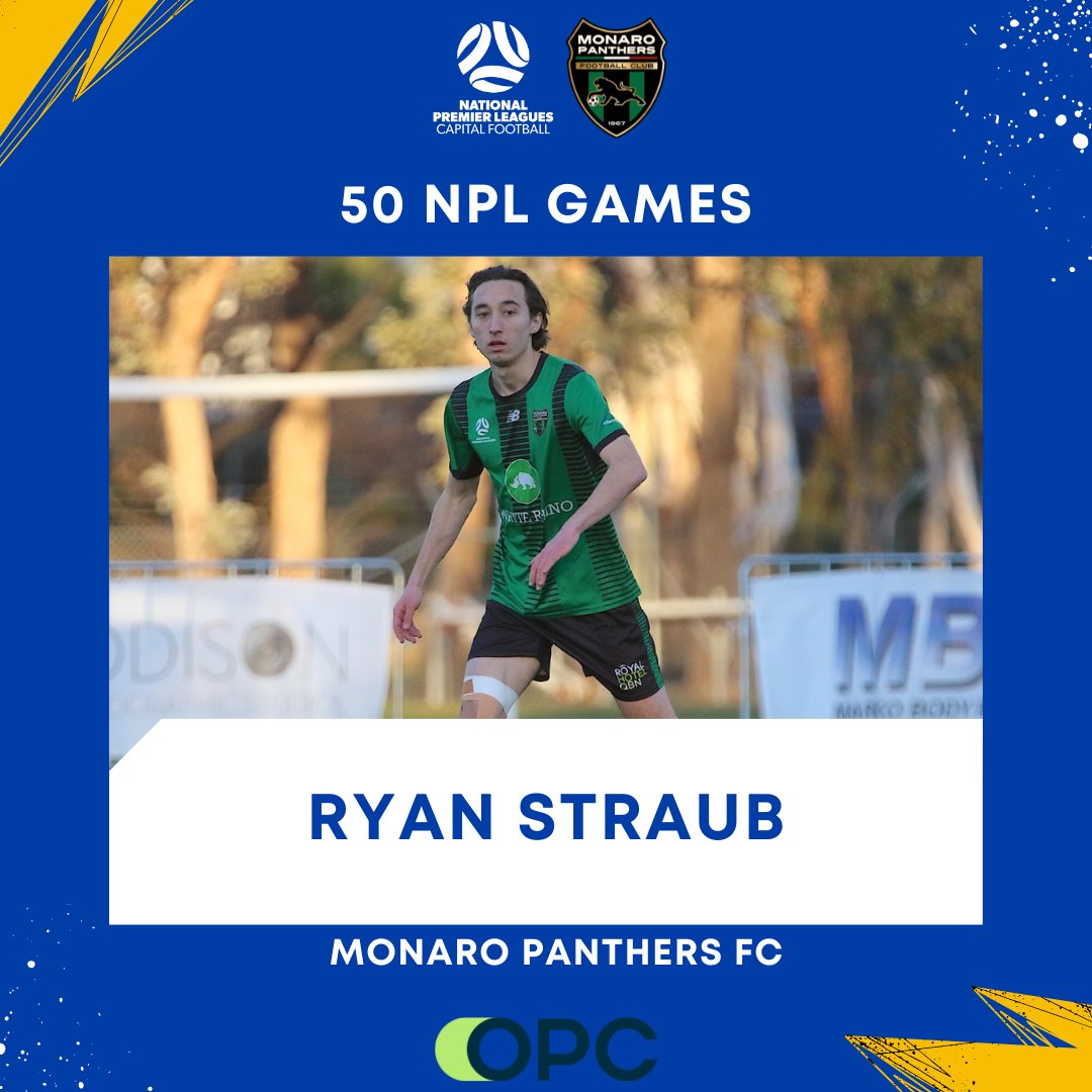 MILESTONE

Congratulations to Monaro Panthers' Ryan Straub on having played 50 NPL games!

#GameOn #NPL25