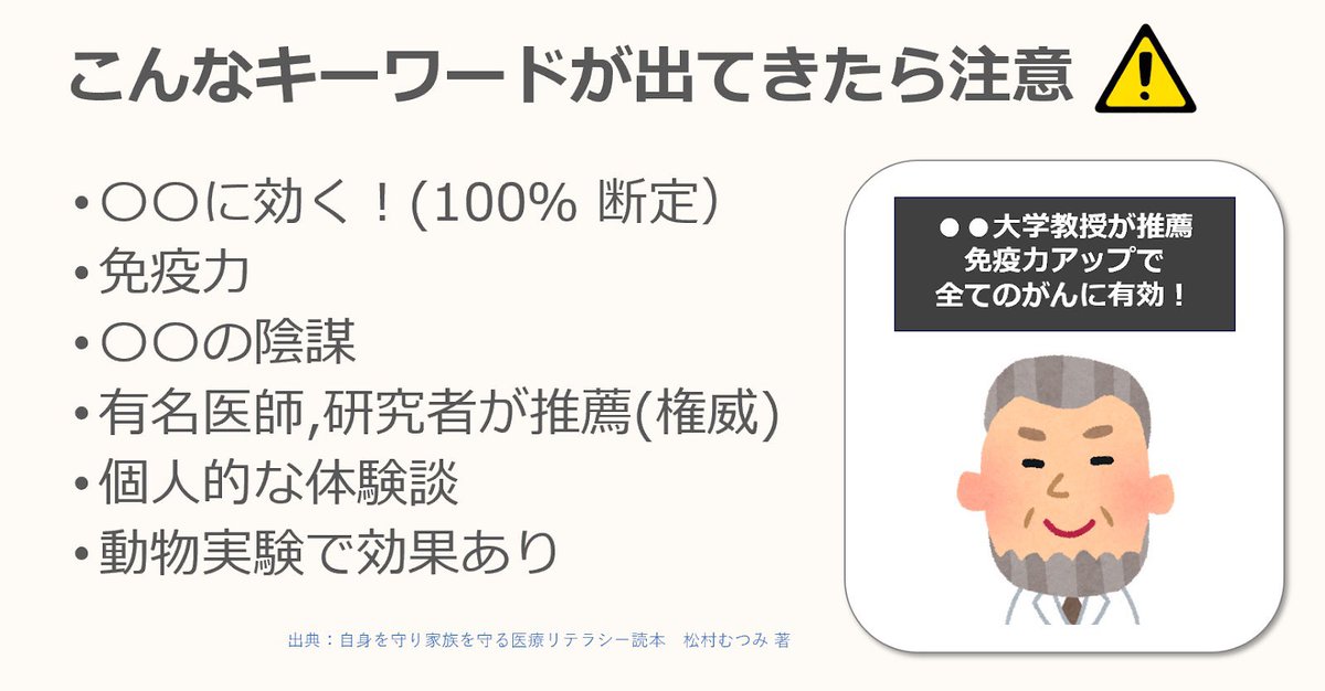 改めて…医療情報の見方🧐

その医療情報の信頼性を判断するとき、「エビデンスピラミッド」を意識しましょう

一般的にピラミッドの上部にいくほど信頼できる情報であり、下段2つはエビデンスとは言えない情報です

体験談、権威者の意見は、エビデンスレベルの低い情報なので気をつけてください🤲🏻