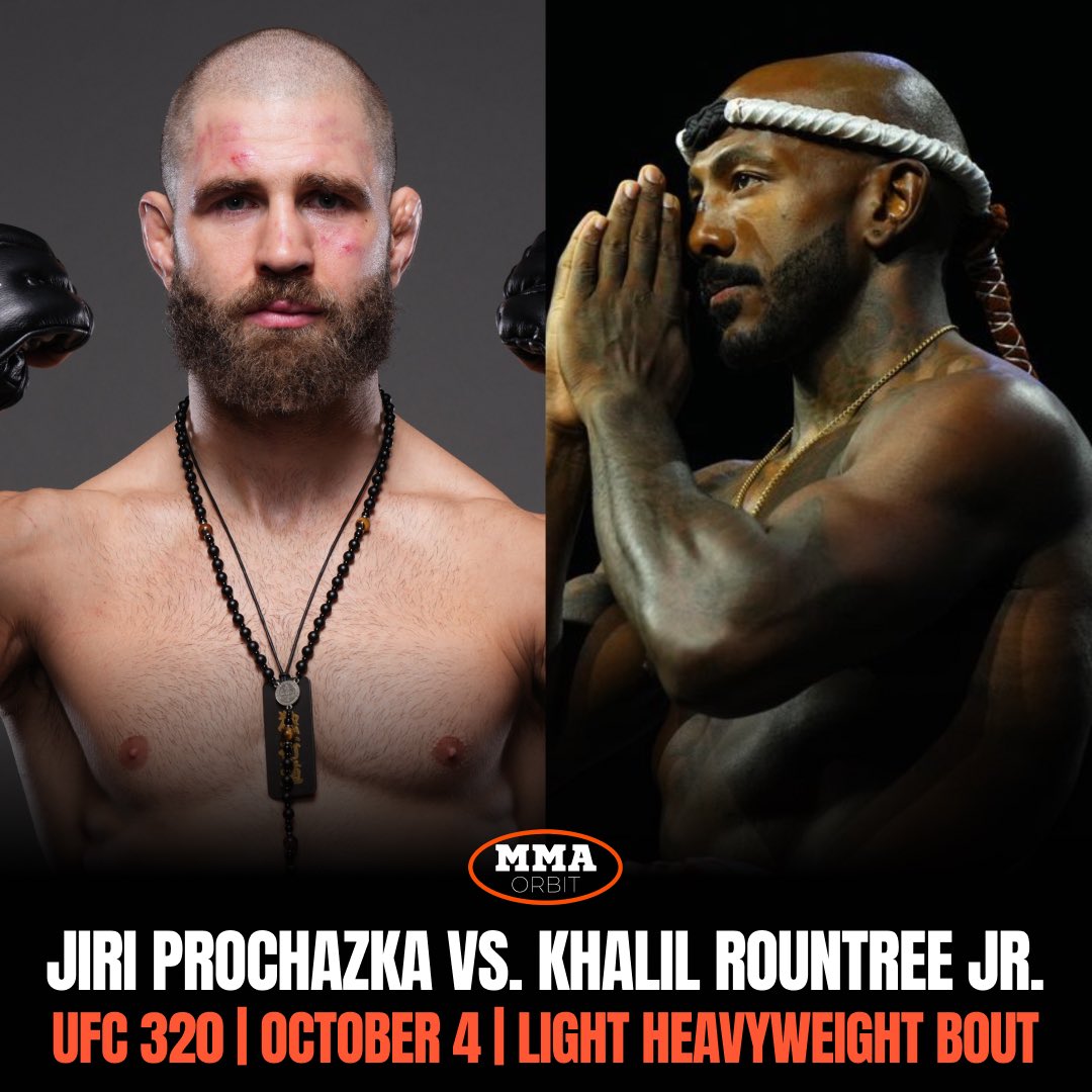 mma_orbit's tweet image. Jiri Prochazka vs. Khalil Rountree Jr. set for #UFC320 on October 4
(@loganofford) 鉁嶏笍
READ HERE 馃憠 tinyurl.com/jirikhalil