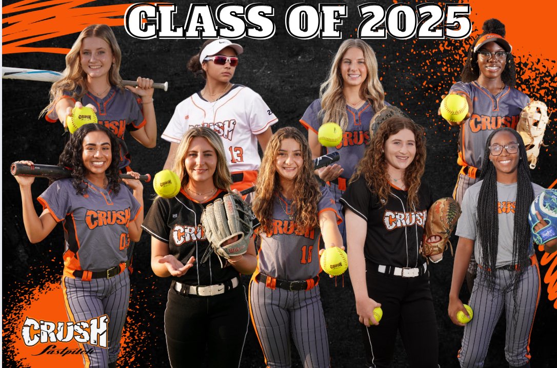 Goodbye &amp; Good Luck Class of 2025!! 
Some of these girls started their travel ball career with us in 12u, some joined in the middle of their career &amp; a few joined us later in their career. 
Whenever they became a “Crush girl”… we’re so blessed &amp; thankful they chose us. 🫶🏼