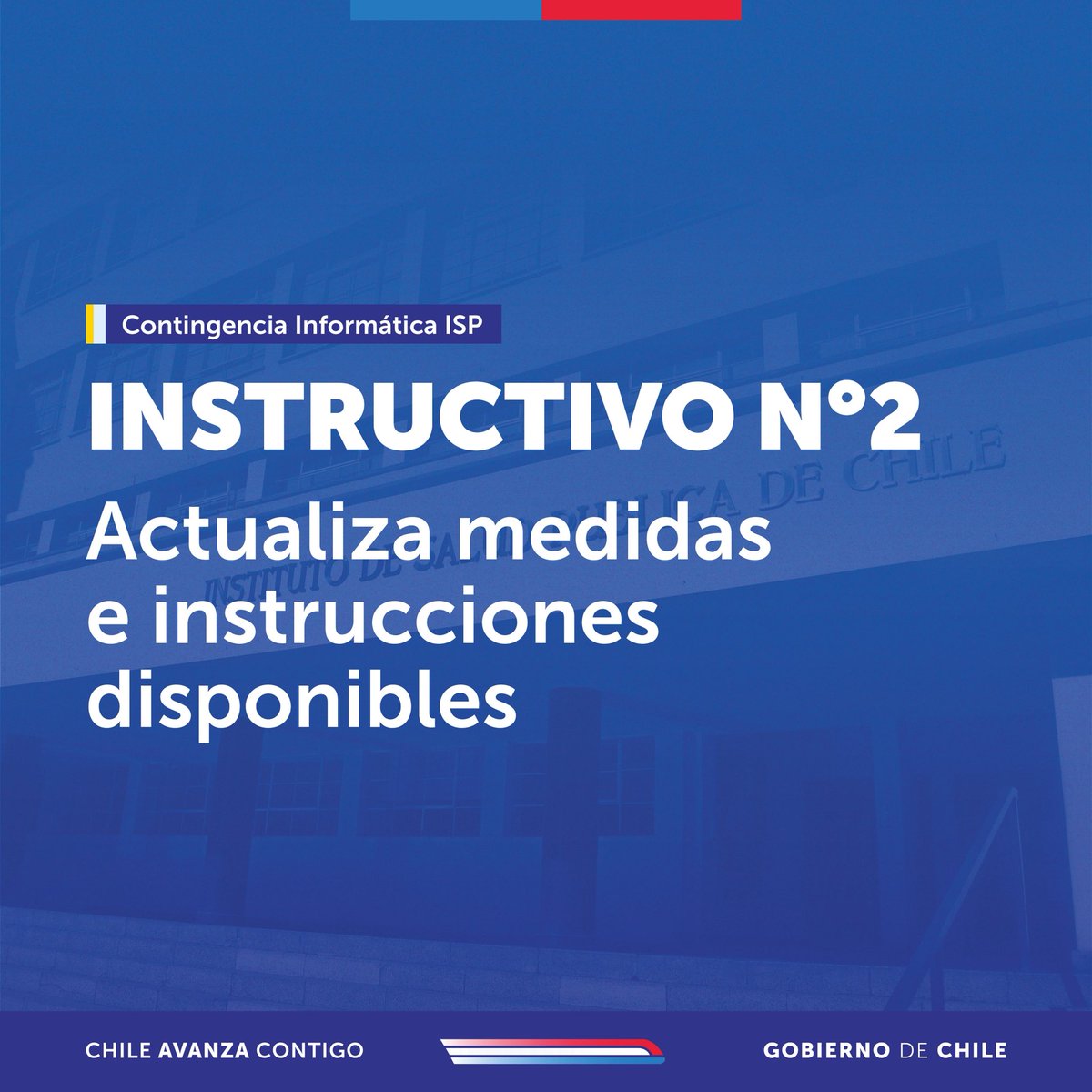 ispch's tweet image. Sobre la contingencia informática del pasado viernes 27 de junio, el @ispch actualiza las medidas e instrucciones para acceder a nuestros sistemas disponibles
Ingresa a 👉🏼 ispch.cl/comunicados-is…
#cosméticos
#fármacos
#medicamentos
#productosfarmacéuticos
#dispositivomédico