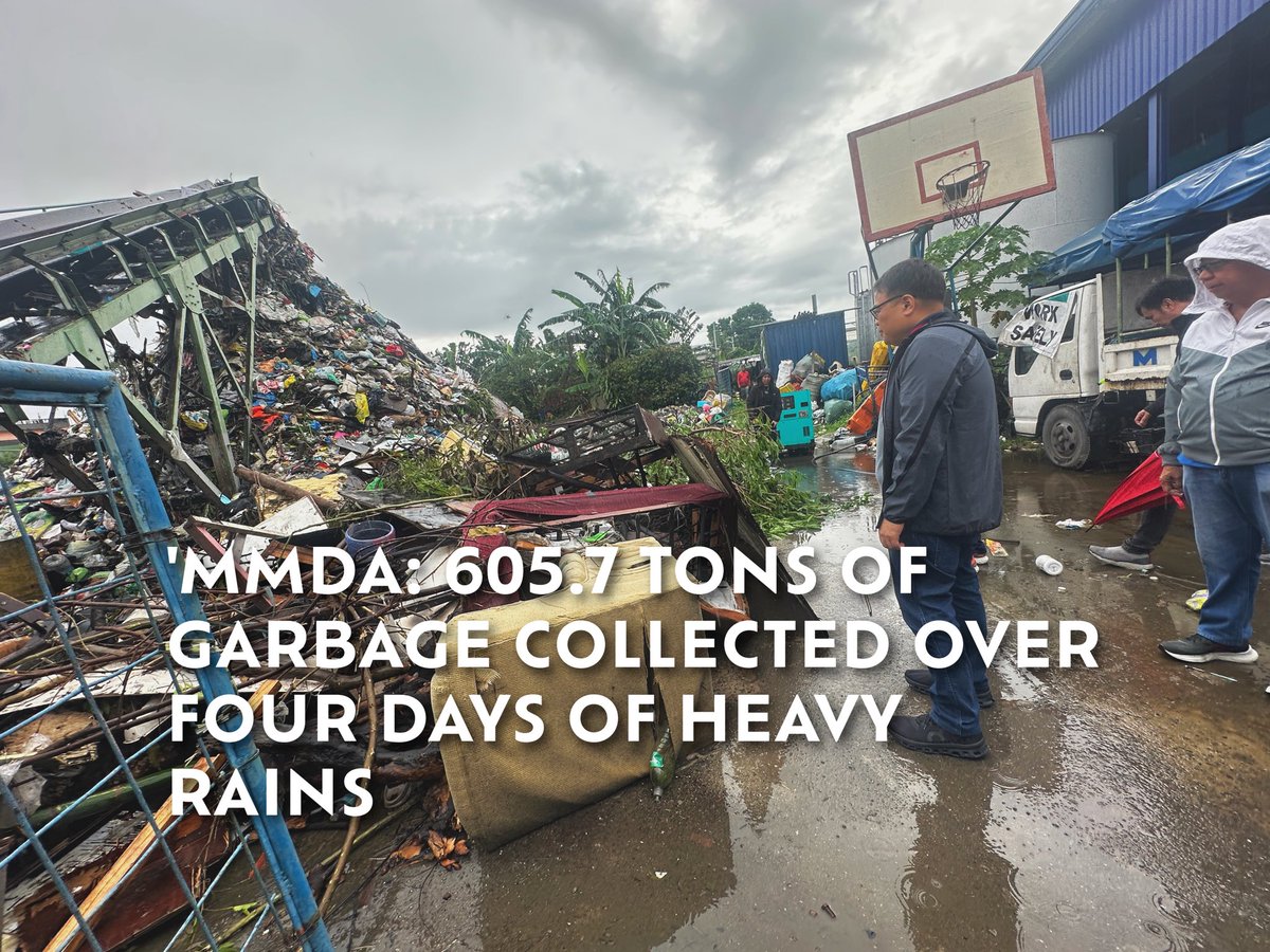 Joseph_Morong's tweet image. More than 600 tons of garbage collected by MMDA over four days of heavy rains in Metro Manila @gmanews @24orasgma