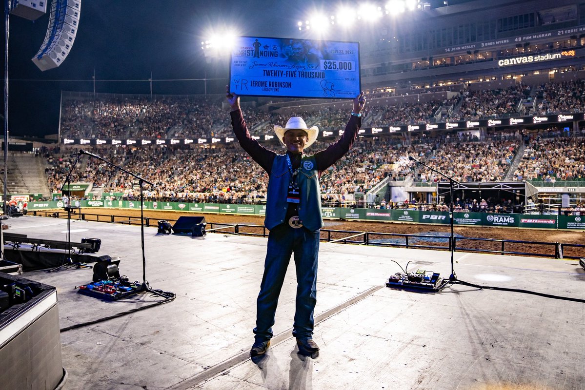 CSURams's tweet image. In honor of CSU Alumnus & PBR Rodeo legend Jerome Robinsonโs lifelong impact, @PBR is introducing the Jerome Robinson Fund with a $25,000 to the CSU Rodeo Team!
Donations can be made to the Jerome Robinson Fund benefitting CSU Rodeo!๐
๐CSURa.ms/CSURodeo
#Relentless xโฆ