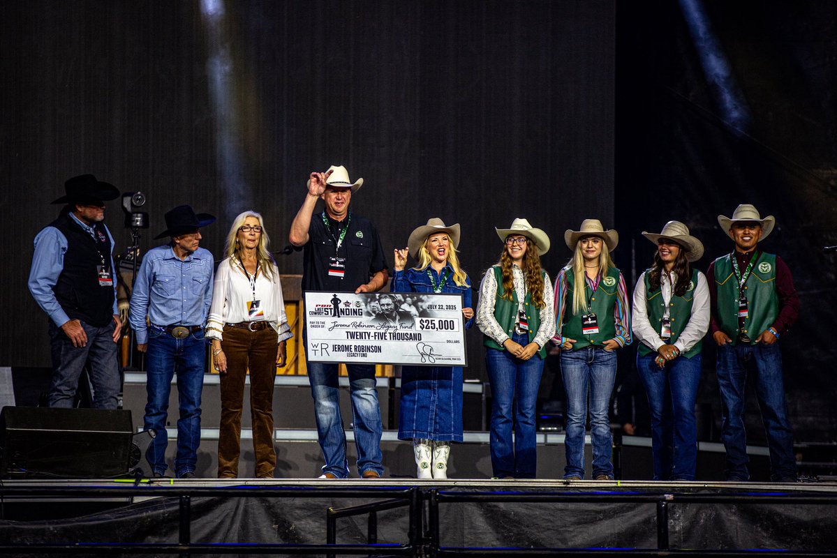 CSURams's tweet image. In honor of CSU Alumnus & PBR Rodeo legend Jerome Robinsonโs lifelong impact, @PBR is introducing the Jerome Robinson Fund with a $25,000 to the CSU Rodeo Team!
Donations can be made to the Jerome Robinson Fund benefitting CSU Rodeo!๐
๐CSURa.ms/CSURodeo
#Relentless xโฆ