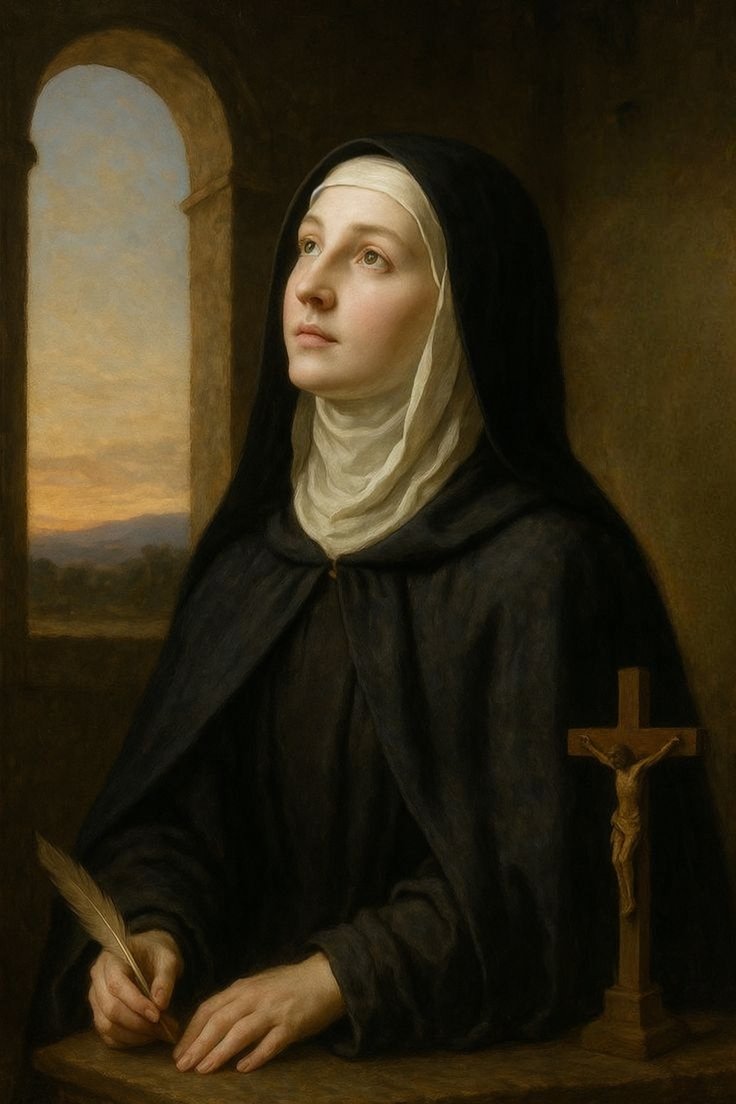 nesci1811's tweet image. "O Lord, make haste and illumine the night. Say to my soul that nothing happens without you permitting it, and that nothing of what you permit is without comfort." - St. Bridget of Sweden