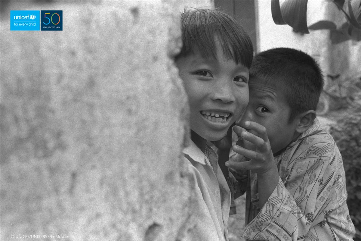UNICEF_vietnam's tweet image. For the past 50 years, @UNICEF teams and our partners have been a driving force for positive change in the lives of Vietnamese children.
What began as emergency relief and post-war reconstruction has evolved into a comprehensive programme supporting health, education, social…