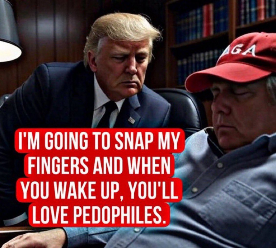 Frank_Whonose's tweet image. FUN FACT: la secte MAGA fait tout pour tenter d’étouffer le plus grand scandale de pédophilie de l’Histoire moderne, auquel est lié leur président, déjà condamné pour agression sexuelle.
Les mêmes connards qui nous ont cassé les cou1lles avec leur foutu film Sound Of Freedom.